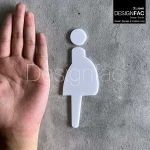 ป้ายคนท้อง ป้ายห้องนำ้อะคริลิค ป้ายติดหน้าห้อง ป้ายสุขา นูนสวยมีมิติ สไตล์โมเดิร์น มินิมอลDesignfac