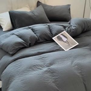 A Class ins Simple Ultra-Soft Skin-Friendly Baby Bedding Set of Four Pieces Duvet Cover Bed Sheet Student Dormitory Three-Piece Set Bed Skirt LZD