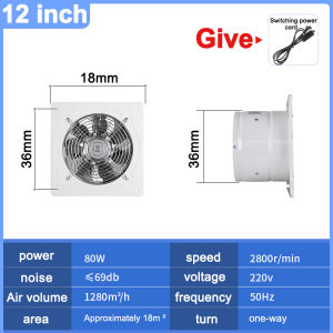 Industry Exhaust fan 4/6/8/10/12 inch Indoor ventilation exhaust fan/ Window exhaust fan/Low Noise Exhaust/Powerful fan exhaust fan/household window type oil fume exhaust fan/exhaust fan for kitchen/exhaust fan for room with plug