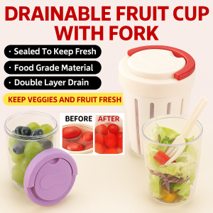 Portable Salad Cup Outdoor Bento Box Material Fruit Salad Drainage
