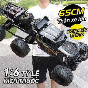 🚗 SIÊU XE Ô TÔ ĐỊA HÌNH ĐIỀU KHIỂN TỪ XA 6WD KHỔNG LỒ 65CM (TỶ LỆ 1:6) – BẢN KHỦNG LONG LỘI NƯỚC VỎ HỢP KIM cao cấp - Bạn đang tìm kiếm một mẫu xe điều khiển từ xa "đỉnh của chóp" với kích thước hầm hố sức mạnh vượt trội và khả năng bất chấp mọi địa h