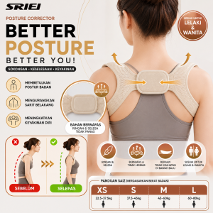 SRIEI Adjustable Posture Corrector Belt For Men & Women Hunchback Relief Back Support Brace Home Office Sport Upper Back Neck Brace