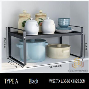 B & XL Retractable kitchen storage rack countertop cabinet partition shelf sink cabinet interior condiment organizer