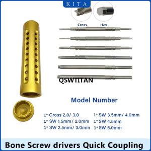 KITA Star Screw drivers Hex head Bone Screwdrivers and Torx Quick Coupling handleOrthopedic Instrument 1set