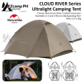 Naturehike CLOUD RIVER Series 2 / 3 Person Ultralight Camping Hiking Tent Portable Waterproof Silver Coated UPF50+ Sunscreen with Awning 7 Series Aluminum Pole Backpacking Outdoor Tent Nature Hike Original Heavy Duty P Series. 
