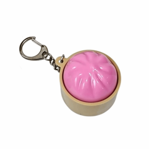 Kawaii Box fidget clicker fidget toys keyboard keychain fidget Squeezable Mini Dumplings Squishy Cute Pinch With Steamer Light-Up Steamed Bun Keychain Backpack Charm Pendant Keyboard Fidget Toy Party Favors
