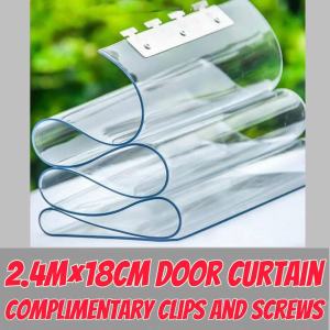 Elegant Polypropylene Shower Curtain with Stainless Steel Track Windproof Durable 2.4M x 18CM