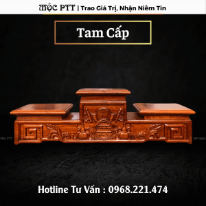 Tam Cấp Kê Bát HươngĐồ Thờ Cúng Gỗ Hương Mặt 12141618202225  30 cm
