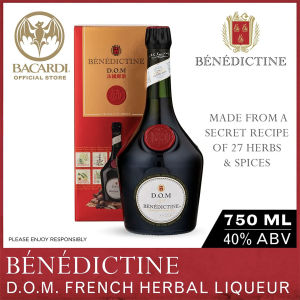 Benedictine D.O.M. French Liqueur - 750ml / 75cl 40% ABV - Aromatic and Floral Liqueur Distilled in Copper Pot Stills