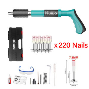 Nail Gun Power Tool Heavy Duty Nail Gun Punch Gun Concrete Tool Silent Nail Gun 5 Speed Adjustable Power Wall Punch