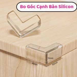 Bo Góc Bàn Silicon Trong Suốt An Toàn Cho Bé – Combo 2 Set (1 Set 4 Miếng Tổng 8 Miếng) Keo 3M Chắc