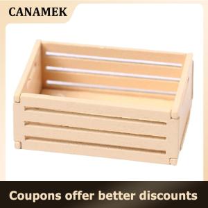 【 CANAMEK 】 1:12 Dollhouse Mini Fruit Basket Fruit Wooden Frame Storage Box Storage Frame Basket Toy Accessories Model Miniature Scene Decor