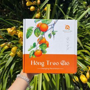 Hồng treo gió Đà Lạt hồng trứng lửa ngọt màu đỏ tự nhiên - Moony Farm