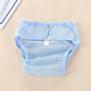 【Give gift】Summer Breathable Baby Reusable Nappies Cloth Mesh Pants One Size Adjustable Washable Pocket Nappy Covers for Baby Boys and Girls Baby Soft Washable Mesh Diaper Breathable Nappy