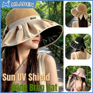 MLADEN Sun UV Protection Fisherman Hat Women Summer Bow Bucket Hat Outdoor Breathable Sunshade Hat