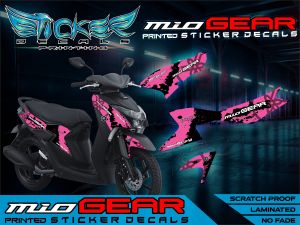 Mio Gear Grunge (Customized Design) Sticker Decals