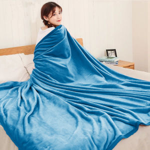 Selimut Bulu Halus Ukuran 150x200 Motif Dewasa Polos Tosca Murah Berkualitas Tinggi