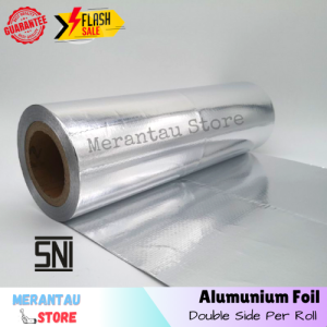 Aluminum Foil Peredam Panas Atap Rumah Single Side 1 ROLL Insulasi Genteng Penahan Panas Alumunium Foil Insulasi Penahan Panas Genteng Peredam Panas Seng Beton Alumunium Foil Gulungan