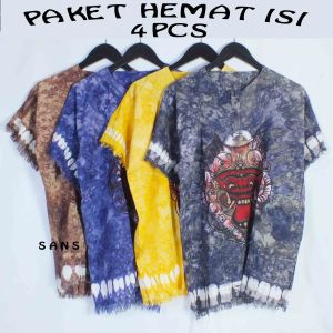 Paket ekonomis isi 4pcs baju bali premium - baju barong bali - kaos bali terbaru - baju pantai pria dan wanita - kaos pantai
