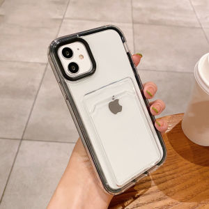 Crashstar vỏ điện thoại chống sốc trong suốt 3 trong 1 có khe cắm thẻ cho iPhone 15 14 13 12 11 Pro Max Mini XR XS X 8 7 Plus + SE 2020 Rõ ràng Ốp điện thoại vỏ cứng vỏ bọc điện thoại bán chạy