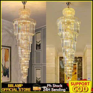 Modern LED three-color indoor lighting kitchen lamp building long-line chandelier villa hotel Europerman-style spiral staiurcase lamp