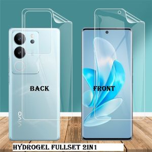 FULLSET CLEAR 2in1 FRONT AND BACK JELL VIVO V29 5G VIVO V29E 5G VIVO Y29 Y19S GT 5G Y19S PRO Y19S Y17S V29 PRO HYDROGEL ANTI GORES BENING PLASTIK BAGIAN DEPAN LAYAR DAN BELAKANG BODY ANTI JAMUR