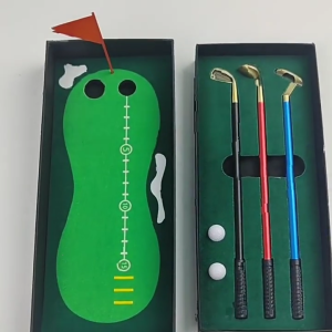 Golf Pen Set Desk Sports Game Mini Desktop Golf Ball Pen Golf Gift for Office Colleagues Desk Part