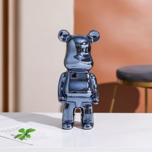 กระปุกออมสิน โมเดลหมี ขนาด 28/35CM สีเมทัลลิค งานเซรามิคกระเบื้อง ออมเงิน ตกแต่งบ้าน ตั้งโชว์