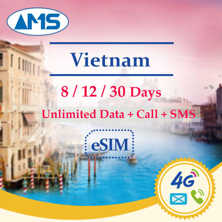 Vietnam esim 8-30 Days Unlimited Data + Call + SMS Vietnam SIM Card for ...