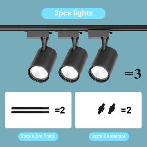FCM Track Light Clothing Store Spotlight Commercial Super Bright Energy Saving Track Light for Ceiling 20W/30W/40W Shop Spotlight COB Rail Ceiling Light