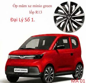 4 Ôp lazang R13 - ốp chụp bánh xe ô tô [VF2 / Minio Green ] Op chụp mâm xe điện Vinfast Miniogreen