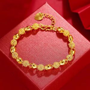 Lắc Tay Nữ  Kim Sa  Quả Châu  Titan Mạ Vàng 24K  Sang Trọng Quí Phái  LTVANGKIMSA9
