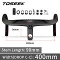 TOSEEK TR5500แฮนด์บาร์รถจักรยานเสือหมอบคาร์บอน,ราวจับคาร์บอน28.6มม. พร้อมที่ยึดคอมพิวเตอร์จักรยาน. 