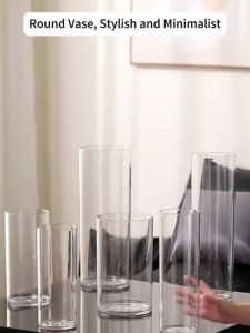 Clear Acrylic Flower Vase - Unbreakable Shatterproof for Hydroponic Plants Home Decor 不易碎花瓶