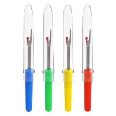 5Pcs Metal Steel Sewing Seam Ripper with Cover Cross-Stitch Thread Cutter Stitching Embroidery Thread Unpicker