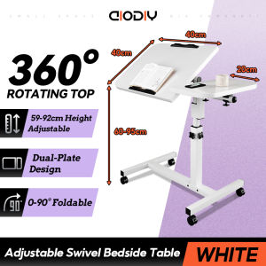 AIODIY Liftable Foldable Laptop Table Home office Table Adjustable Mobile Desk Portable Rotating Writing