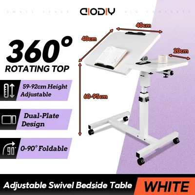 AIODIY Liftable Foldable Laptop Table Home office Table Adjustable Mobile Desk Portable Rotating Writing