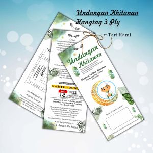200 Undangan Khitanan Sunatan Undangan Hangtag bisa untuk Pernikahan Model Rustic