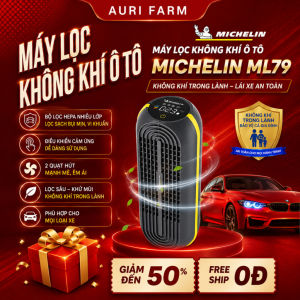 Máy Lọc Không Khí Ôtô Michelin Chính hãng ML79 (Mẫu Mới) Lõi Lọc Hepa 3 Lớp Cửa Hút Gió Kép