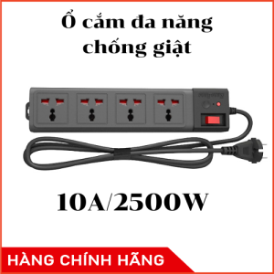 Ổ cắm đa năng chống giật công suất 2500w cao cấp Rạng Đông