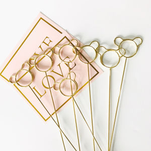 1BUNGKUS Korean Stick Card Heart - Gagang kartu ucapan metal SC001