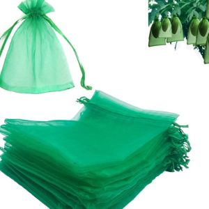 Fruit Protection Bag Vegetable Fruit Bag Net Mesh Drawstring Bag Insect Protection Bags For Garden Vegetable