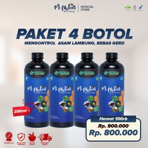 M-NATURE | MADU PAHIT OBAT ASAM LAMBUNG | PAKET 4 BOTOL 250ML | PREMIUM ORIGINAL