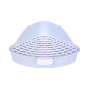 OUTOPEN Indoor Keep Paws Dry Potty Trainer Ferrets Bunny Bedding Box For Small Animals Rabbit Pee Pad Pet Toilet Potty Rabbit Litter Box Ferrets Potty Tray