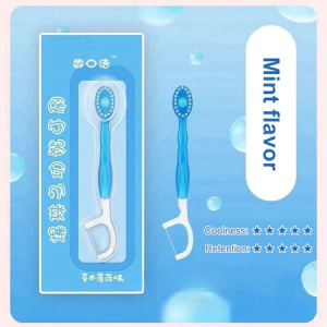 Buy 5 get 5 Portable Mini Soft Bristle Toothbrush with Explosive Beads Travel Disposable No Rinse Dental Floss for Dates And