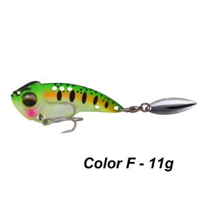 NOWNICE Sinking 7g 11g 15g Rotate Sequin Vibration VIB Lure Wobblers Crankbaits Treble Hook Metal Fishing Bait