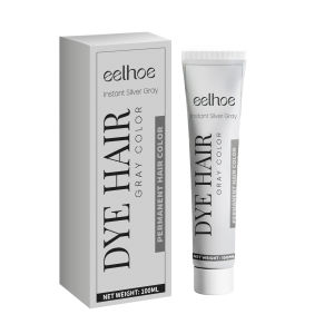 EELHOE Permanent Grey Hair Dye Color 100ml Long Lasting Silver Hair Color Without Bleaching