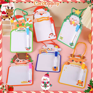 Papan Tulis Mini Natal Karakter Free Spidol Bisa Dihapus dengan Tali Gantung / Mini Drawing Board Christmas