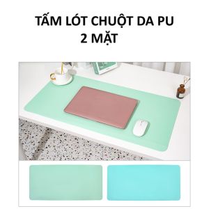 Tấm lót bàn lót chuột làm việc 2 mặt da PU phong cách hiện đại cho văn phòng 60x30CM