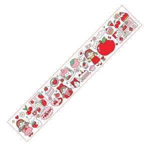Small Fresh Strip And Paper Tape Korean Cartoon Ins Style DIY Basic Material Sticker Stationery Cute Student Girls Hand Account Stickers DIY Decorative